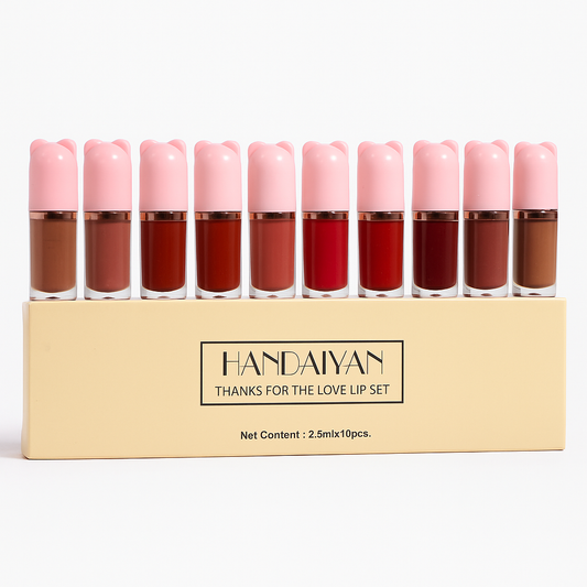 K-Beauty Mini Velvety Liquid Matte Lipstick Set of 10