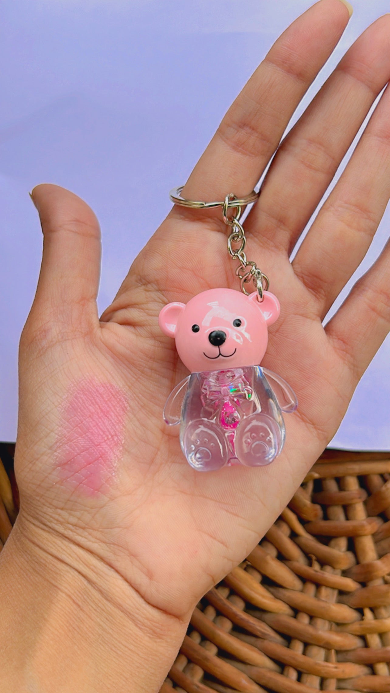 Kawaii Teddy keychain lipgloss