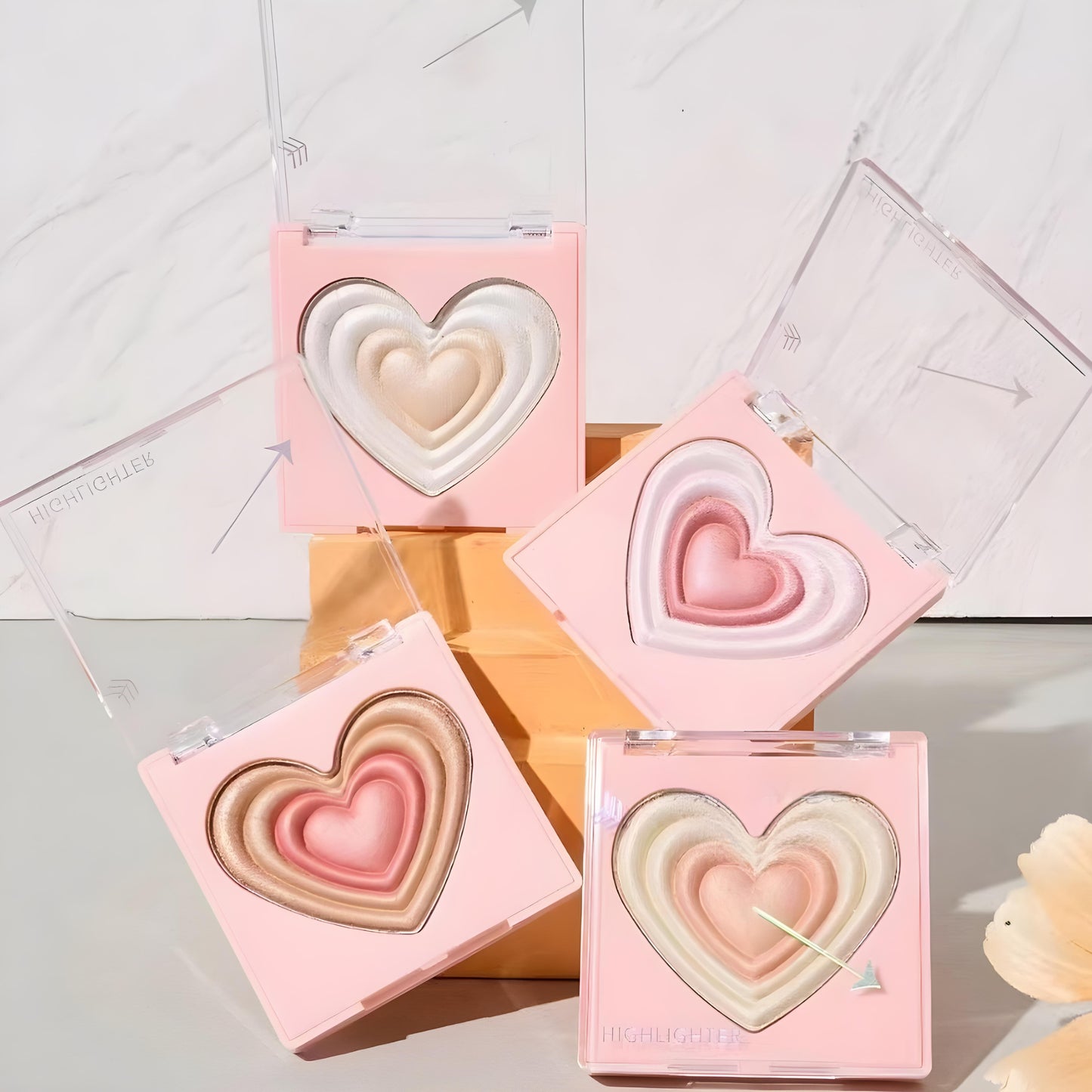 Kawaii Cute Heart Shaped Highlighter & Blusher