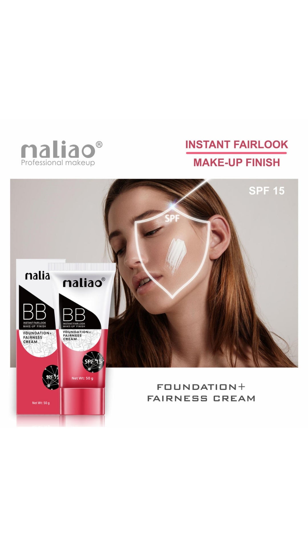 MALIAO BB Foundation + Fairness Cream - Instant Fair Look