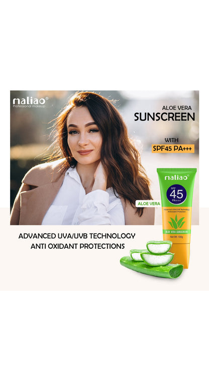 Maliao Aloe Vera Sunscreen SPF 45 PA+++ - Ultimate Sun Protection with Hydration