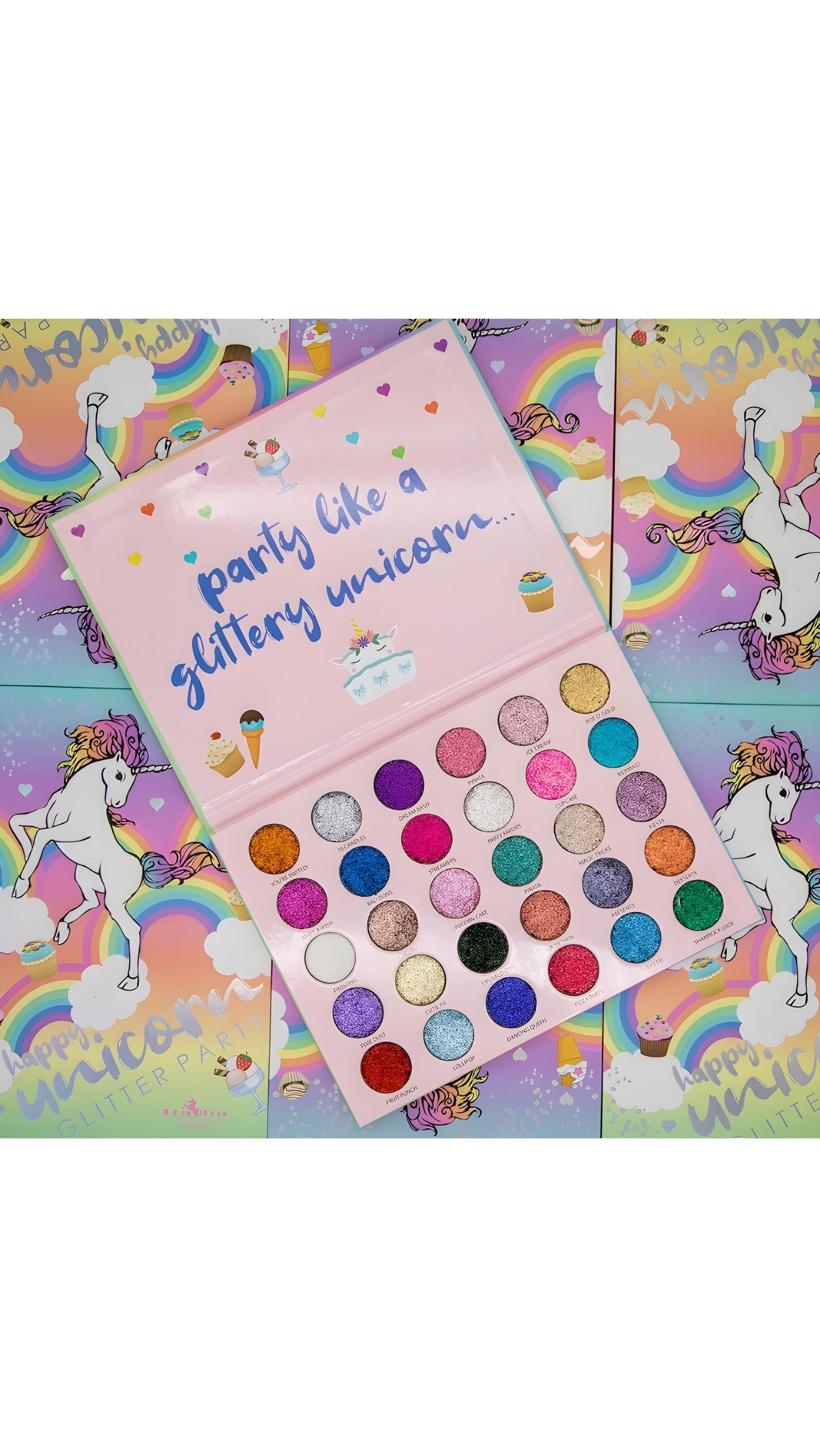 Happy Unicorn Glitter Party 30 shades Glitter Eyeshadow Palette