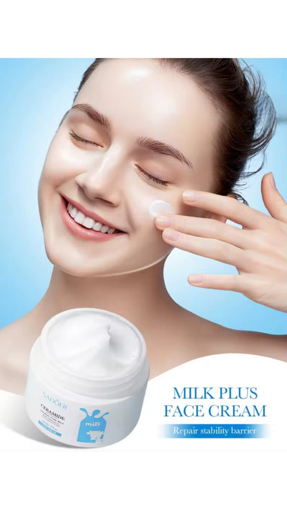 SADOER Ceramide Goat Milk Face Cream Smooth And Tender Skin Moisturizing Whitening Milk Face Cream