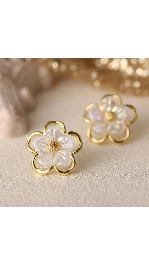 Kawaii Flower Ear studs for women. Tarnish Free