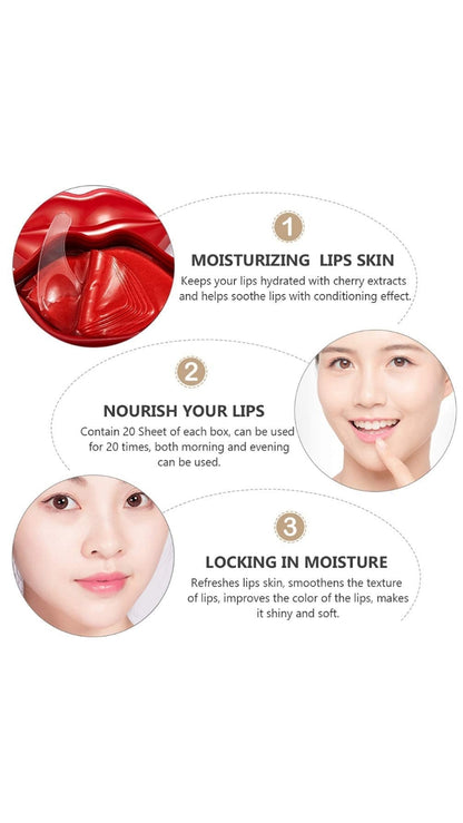 20 pcs Lip Masks In a Cute Lip Shaped Container