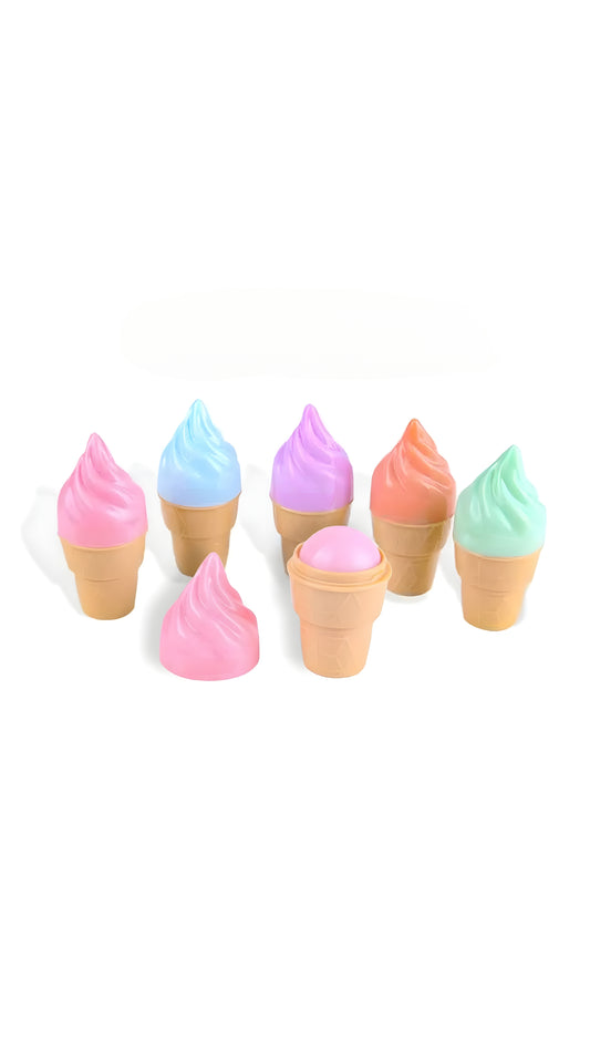 Cute Korean Ice Cream Cone Shaped Lip Balm With Aloevera & Shea Butter