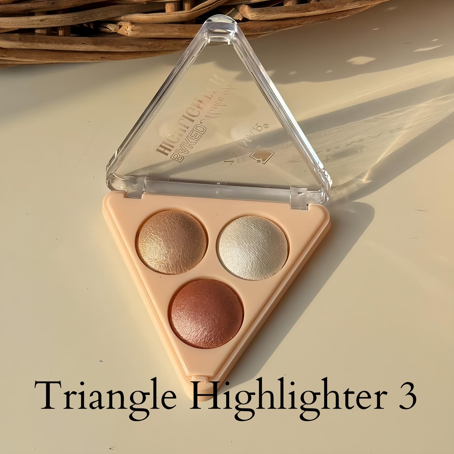 Kawaii 3 Shade Triangle Baked Highlighter Palette