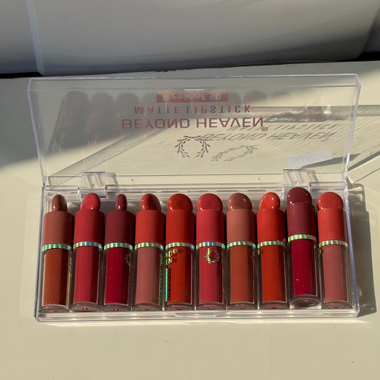 Kawaii Bold Liquid Matte Lipstick Set of 10 | Waterproof, Long Lasting, Non-Transfer