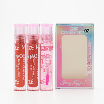 CRAZY GIRL Lip Gloss Set of 3