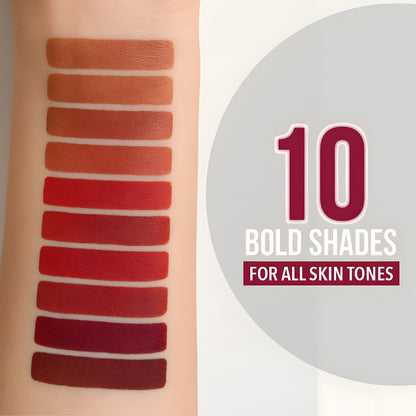 K-Beauty Mini Velvety Liquid Matte Lipstick Set of 10