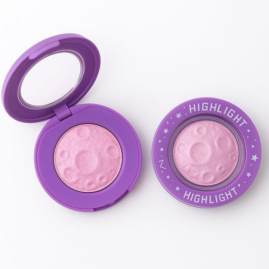 UFO Shaped Spaceship Planet Face and Body Highlighter. High Shimmer, Matte & Luminous.