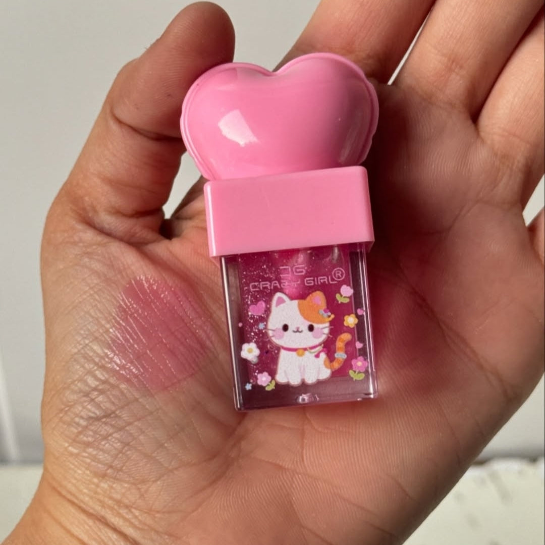 Korean Hydrating Heart-Shaped Tinted Lip Gloss