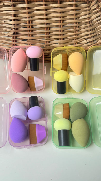 Kawaii Beauty Blender Sponge Foundation Brush Set Box