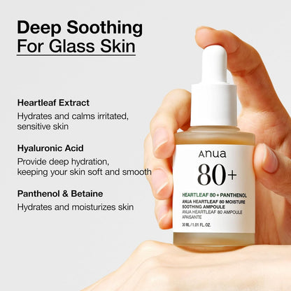 Anua Heartleaf 80% Moisture Soothing Ampoule Serum 30ml