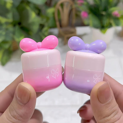 Bajajbeautyshop Blurring Pot Lipstick | Cute Korean Bow Knot Container | Lip & Cheek Tint Mud