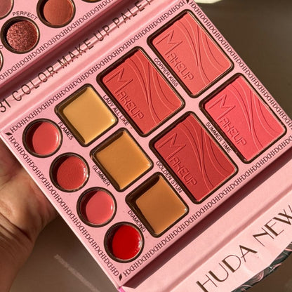 Mini Makeup Kit Book – All-in-One Face Palette with 20 Eyeshadows, 4 Blush, 3 Bronzer & Concealer, 4 Lip Shades