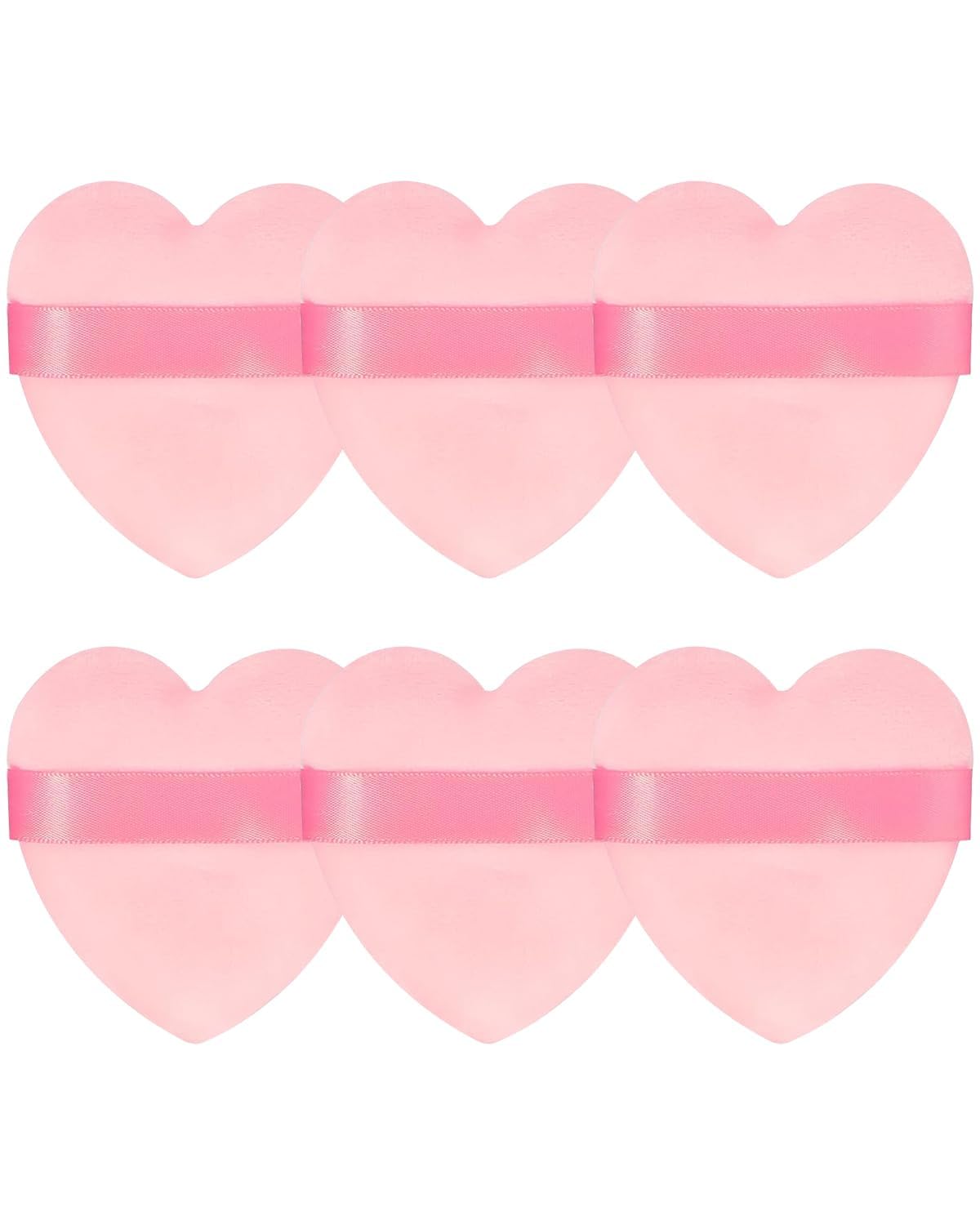 Set of 6 Heart Shaped Finger Puff