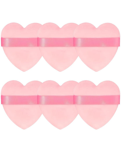 Set of 6 Heart Shaped Finger Puff
