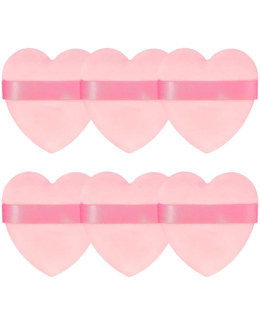 Set of 6 Heart Shaped Finger Puff